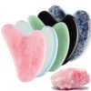 Natural Stone Jade Gouache Scraper Rose Quartz Facial Gua Sha Tools Neck Massager for Face Lifting Wrinkle Remover Beauty Health|Facial Care Tool|