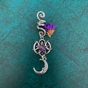 Natural-amethyst-hair-ring-braid-Viking-spiral-hair-bead-raw-crystal-Wicca-braid-angel-quartz-silver Natural amethyst hair ring braid Viking spiral hair bead raw crystal Wicca braid angel quartz silver