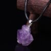 Magicun Crystal~Natural  amethyst original stones pendant necklace Natural Amethyst l Quartz Point Crystal Cluster Healing Specimen Minerals