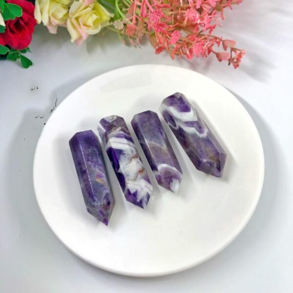 Magicun Crystal~Natural amethyst stone Natural Amethyst Crystal Point Mineral Ornament Healing Home Decoration Study Room Decoration DIY Gifts
