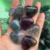 Magicun Crystal~Natural color fluorite heart pendant Purple blue green fluorite pendant DIY jewelry Handmade jewelry