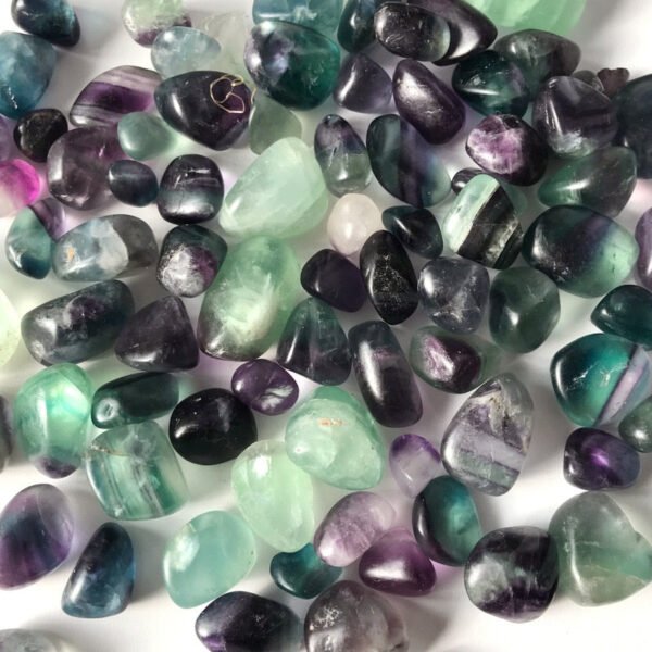 Magicun Crystal~Natural color fluorite rainbow crystal natural gravel original stone polished fish tank stone landscaping decoration