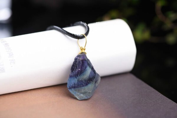 Magicun Crystal~Natural crystal fluorite octahedron pendant  crystal original stone wrapped necklace pendant  spiritual  pendulum wholesale