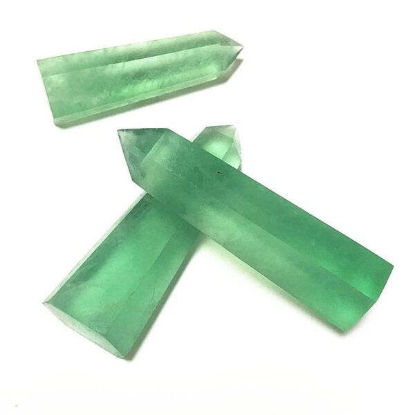Magicun Crystal~Natural crystal fluorite pillar green fluorite crystal column six prisms green fluorite single tip energy decoration wholesale