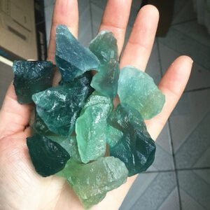 Magicun Crystal~Natural fluorite rough green and blue fluorite can be used as a pendant DIY jewelry