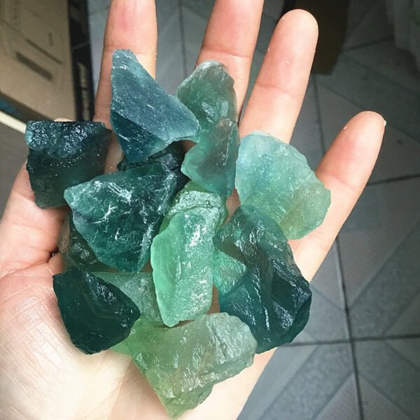 Magicun Crystal~Natural fluorite rough green and blue fluorite can be used as a pendant DIY jewelry