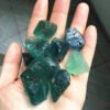 Magicun Crystal~Natural fluorite rough green and blue fluorite can be used as a pendant DIY jewelry