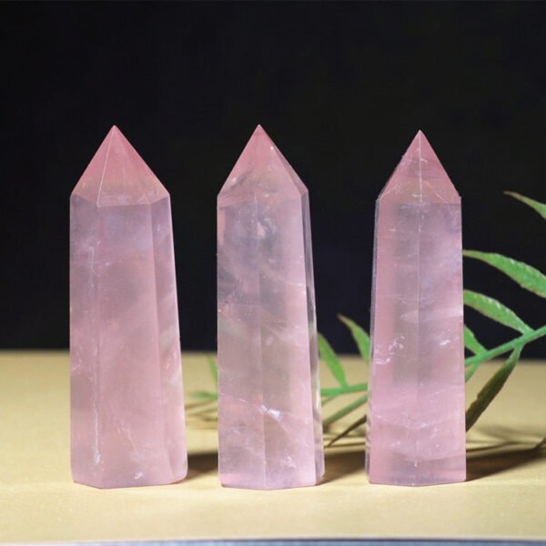 Magicun Crystal~Natural powder crystal six prisms powder crystal single tip column 7cm 8cm 9cm 10cm 11cm