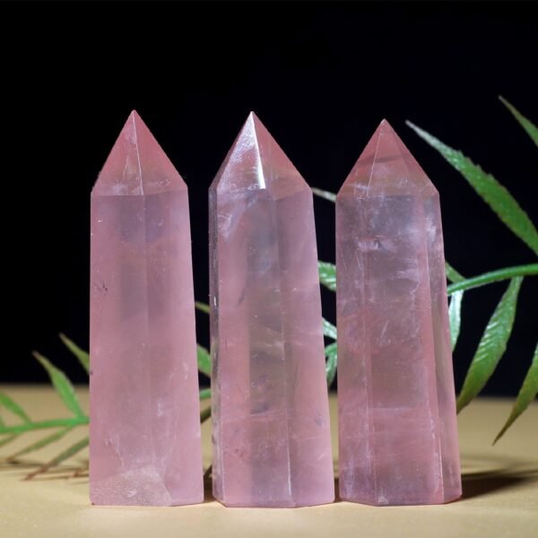 Magicun Crystal~Natural powder crystal six prisms powder crystal single tip column 7cm 8cm 9cm 10cm 11cm