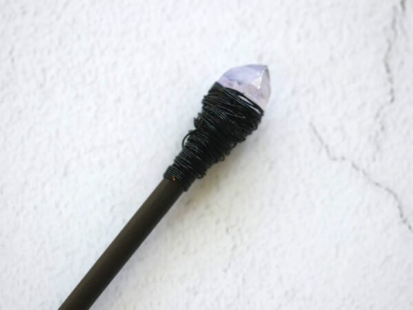 Natural quartz stone wood hairpin 19-20 cm handmade crystal hairpin bridal hair comb crystal hair ornament BOHO wedding gift