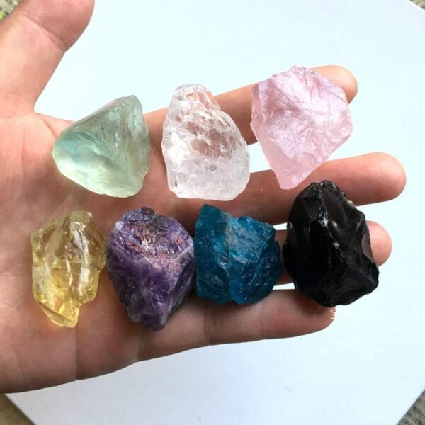 Magicun Crystal~Natural quartz stone wool rock ore samples Decoration Five crystal healing chakra energy stone rock crystal