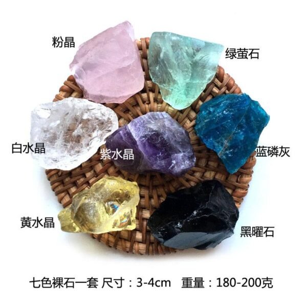 Magicun Crystal~Natural quartz stone wool rock ore samples Decoration Five crystal healing chakra energy stone rock crystal
