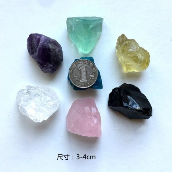 Magicun Crystal~Natural quartz stone wool rock ore samples Decoration Five crystal healing chakra energy stone rock crystal
