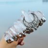Natural raw crystal crown silver-plated moon headband Wicca photography props witch accessories  wedding bridal