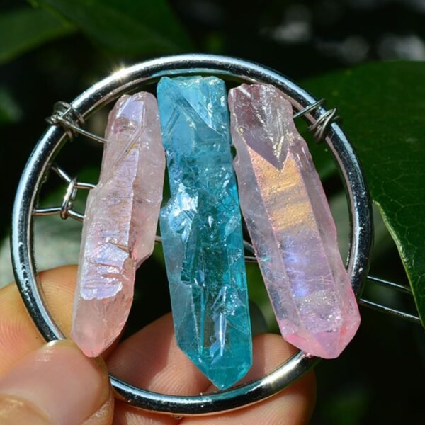 Natural raw crystal hairpin Wicca photography props witch accessories  wedding bridal gifts