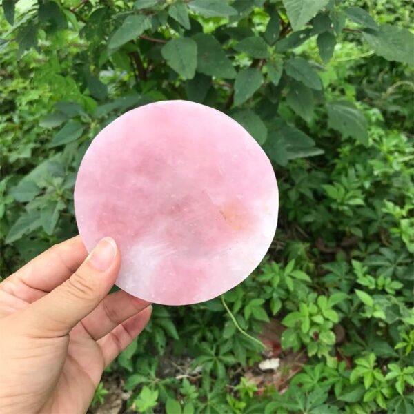 Magicun Crystal~Natural rose quartz crystal powder coaster coasters  stone coaster