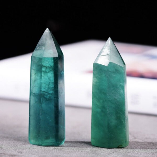 Magicun Crystal~Natural stone ornaments green fluorite purple  hexagonal crystal column colorful  ornaments wholesale natural crystal