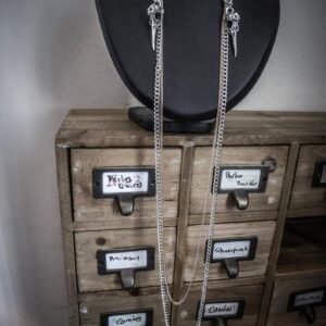 Necklace chains silver plated goth Skullbirds