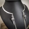 Necklace chains silver plated goth Skullbirds
