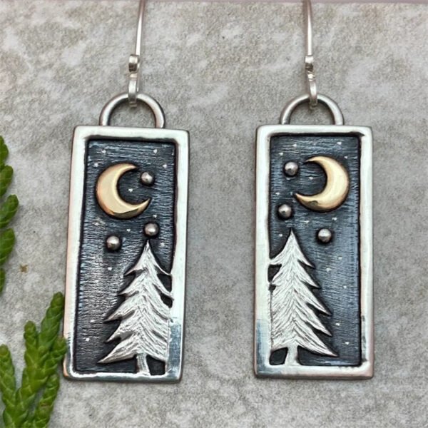 Smiley Sun Vine Leaf Geometric Triangle Shape Pendant