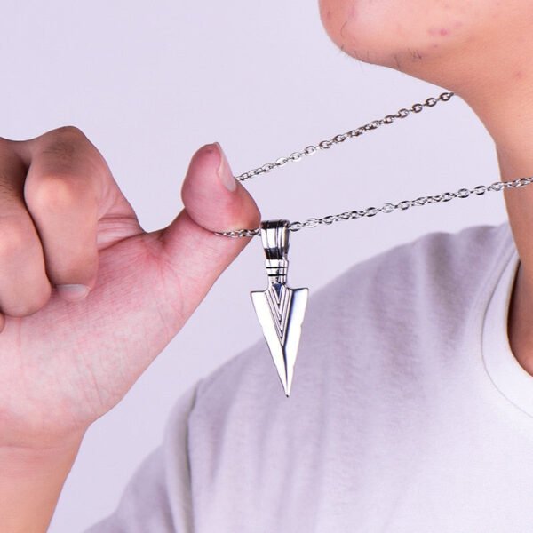 Viking Magic~Never Fade Amazing Price ARROWHEAD KUNAI PRIMAL NECKLACE FOR MEN SPEARHEAD JEWELLERY STAINLESS STEEL TRIBAL SURF PENDANT JEWELRY
