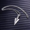 Viking Magic~Never Fade Amazing Price ARROWHEAD KUNAI PRIMAL NECKLACE FOR MEN SPEARHEAD JEWELLERY STAINLESS STEEL TRIBAL SURF PENDANT JEWELRY