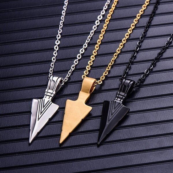 Viking Magic~Never Fade Amazing Price ARROWHEAD KUNAI PRIMAL NECKLACE FOR MEN SPEARHEAD JEWELLERY STAINLESS STEEL TRIBAL SURF PENDANT JEWELRY