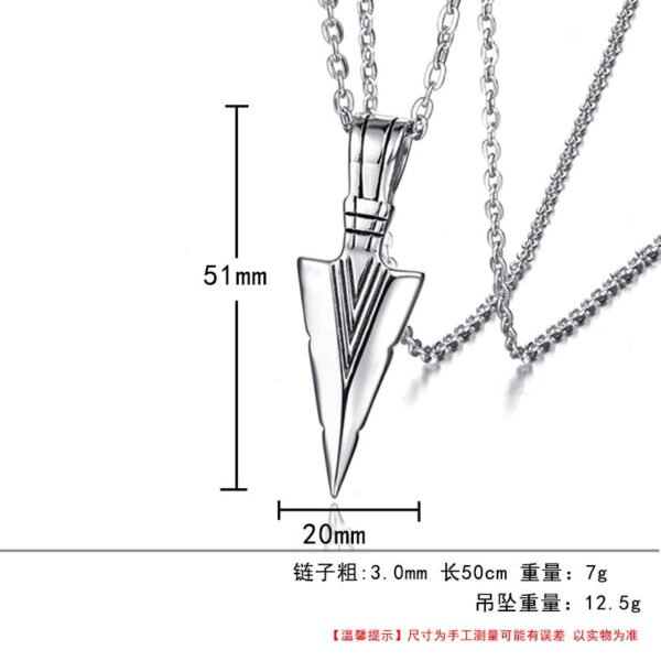 Viking Magic~Never Fade Amazing Price ARROWHEAD KUNAI PRIMAL NECKLACE FOR MEN SPEARHEAD JEWELLERY STAINLESS STEEL TRIBAL SURF PENDANT JEWELRY