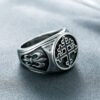 Magic Ring~Never Fade Classic Cross of Lorraine Silver Signet Rings Mens Stainless Steel Biker Ring Biker Fashion Jewelry HF455