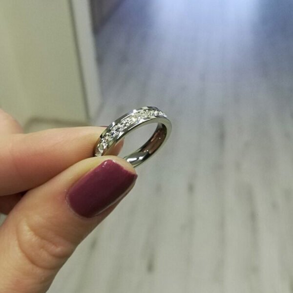 Magic Ring~ Female Crystal CZ Stone Ring Vintage Stainless Steel Women Wedding Rings Fashion Promise Yellow Gold Engagement Ring