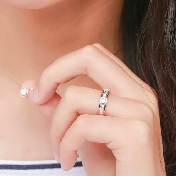 Magic Ring~ Female Crystal CZ Stone Ring Vintage Stainless Steel Women Wedding Rings Fashion Promise Yellow Gold Engagement Ring