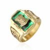 Magic Ring~ Gold Tone Stainless Steel Colorful Rhinestone 1973 Walton Tigers Signet Rings for Men Male