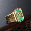 Magic Ring~ Gold Tone Stainless Steel Colorful Rhinestone 1973 Walton Tigers Signet Rings for Men Male