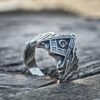 Magic Ring~Never Fade Men Freemason Ring Silver Stainless Steel Masonic Symbol Rings Freemasonry Knights Templar Jewelry