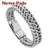 Viking Magic~Never Fade Men Punk bracelet Titanium steel Men's Gold Silver Link hand Chains Bracelet Bangles Trendy Bracelets For Man Gifts