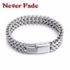 Viking Magic~Never Fade Men Punk bracelet Titanium steel Men's Gold Silver Link hand Chains Bracelet Bangles Trendy Bracelets For Man Gifts