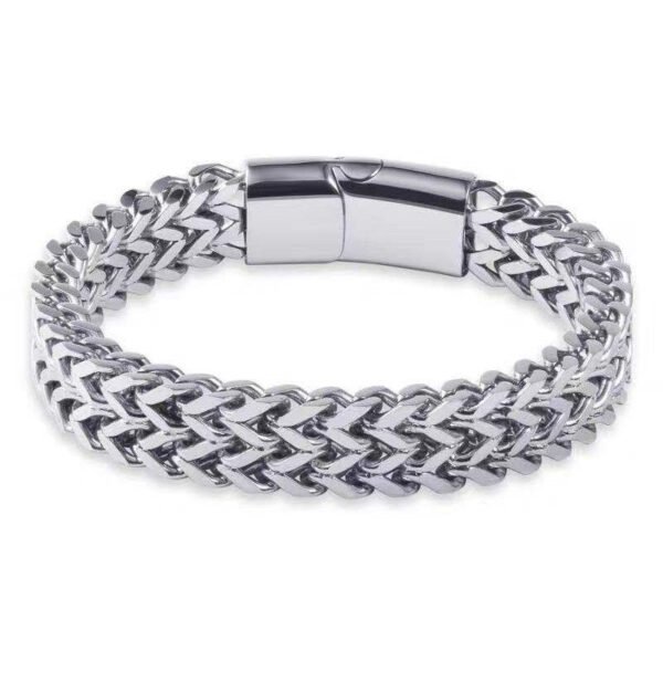 Viking Magic~Never Fade Men Punk bracelet Titanium steel Men's Gold Silver Link hand Chains Bracelet Bangles Trendy Bracelets For Man Gifts