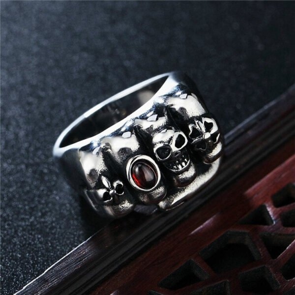 Magic Ring~Never Fade Men's Fashion Punk Rock Biker Skull Fist FW Ring, Vintage Gothic Cross Ring US Size 7 To 13 HF485