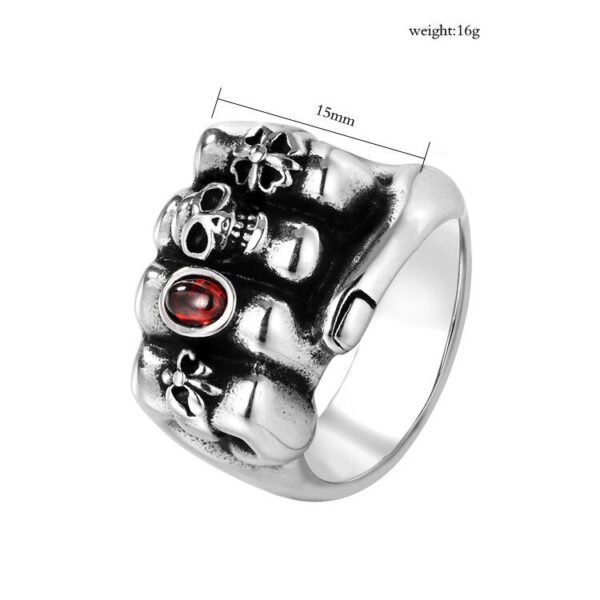 Magic Ring~ Men's Fashion Punk Rock Biker Skull Fist FW Ring, Vintage Gothic Cross Ring US Size 7 To 13 HF485