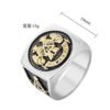 Magic Ring~ Men's Gold silver plated Mason Signet Ring Stainless Steel Freemason Masonic Rings For Men Party ring Jewelry HF328