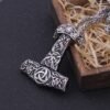 Never Fade Mix Gold thor's hammer necklace viking scandinavian Odin viking necklace Men Stainless Steel gift