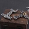 Never Fade Mix Gold thor's hammer necklace viking scandinavian Odin viking necklace Men Stainless Steel gift