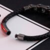 Viking Magic~Never Fade New Frosted Stainless Steel Bike Chain Bracelet Men Bicycle Motorcycle Mens Leather Bracelets Jewelry Ghost Rider