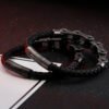 Viking Magic~Never Fade New Frosted Stainless Steel Bike Chain Bracelet Men Bicycle Motorcycle Mens Leather Bracelets Jewelry Ghost Rider