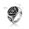Magic Ring~ Popular Personality Ring Masonic Triangle Eyes Devil Eyes Men's Alloy Ring Fashion Jewelry  HF038