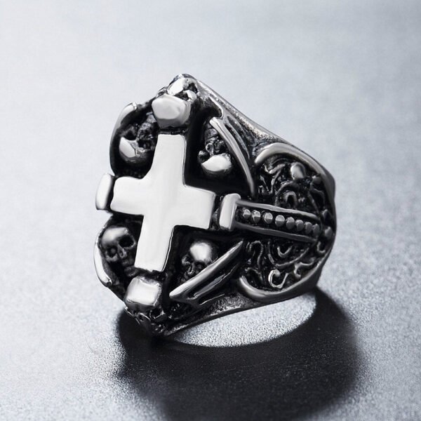 Magic Ring~ Punk Ring Casting Skull Viking Cross for Men Vintage Biker Party Gift Gothic Male Jewelry Hand Accessories HF062