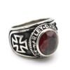 Magic Ring~ Rider Motorcycle Style Unisex Stainless Steel Cool Ride To Live,Live To Live Cross Red Stone Classic Biker Ring RR50