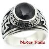 Magic Ring~ Rider Motorcycle Style Unisex Stainless Steel Cool Ride To Live,Live To Live Cross Red Stone Classic Biker Ring RR50