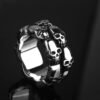 Magic Ring~ Skull Men Ring Viking Gothic Punk Rock Hip Hop Titanium Stainless Steel Silver Male Ring Biker Band Vintage Jewelry