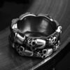 Magic Ring~ Skull Men Ring Viking Gothic Punk Rock Hip Hop Titanium Stainless Steel Silver Male Ring Biker Band Vintage Jewelry